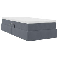 Letto con contenitore e materasso Grigio scuro 90 x 200 cm 3370276