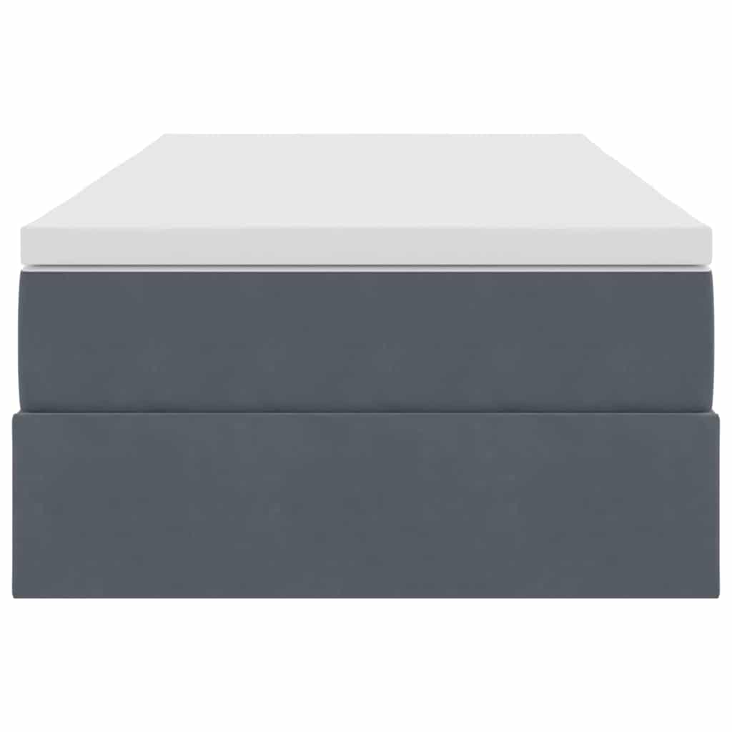 Letto con contenitore e materasso Grigio scuro 90 x 200 cm 3370276