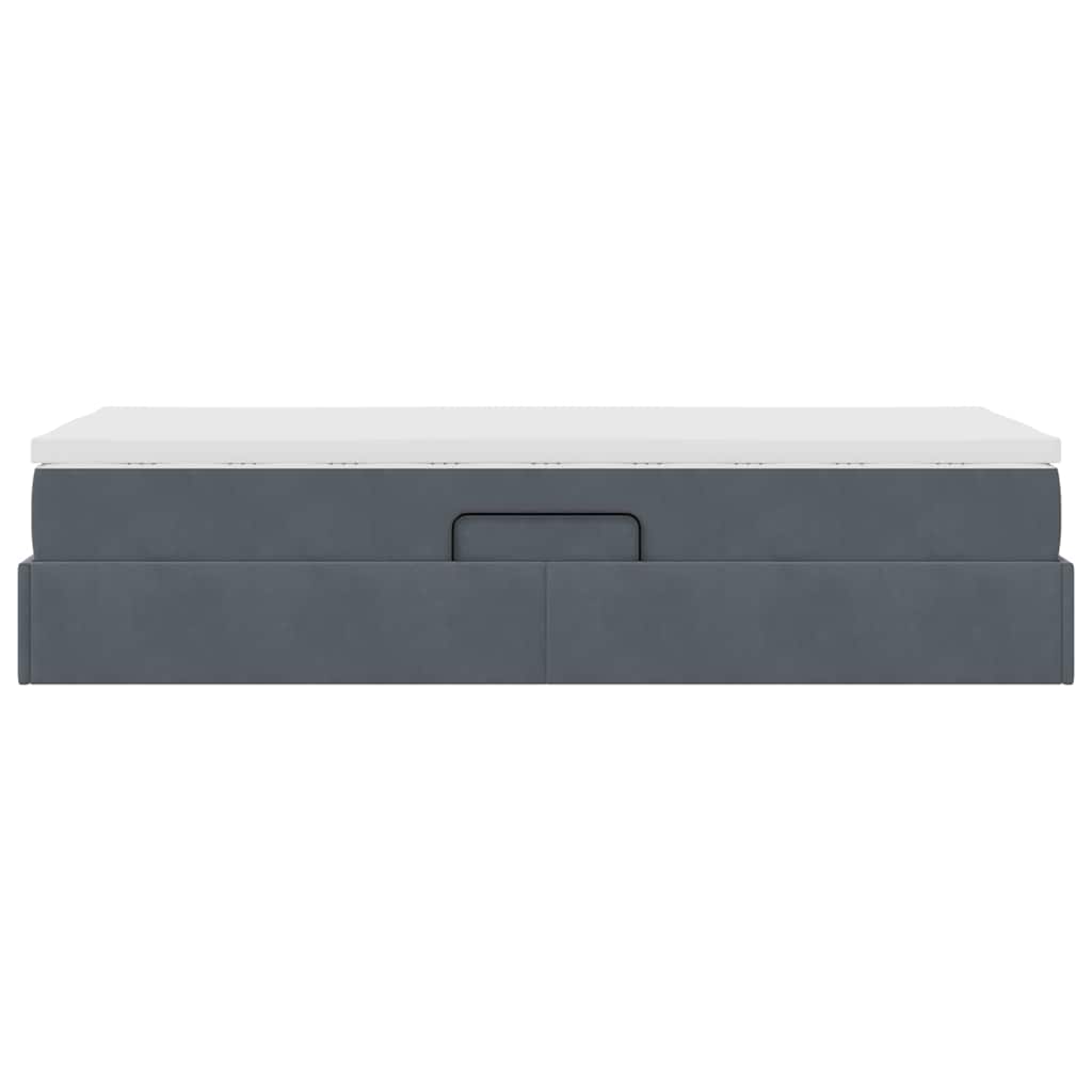 Letto con contenitore e materasso Grigio scuro 90 x 200 cm 3370276