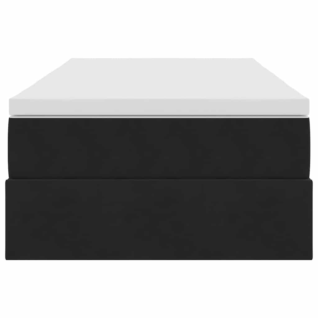 Letto con contenitore e materasso Nero 90 x 200 cm Velluto 3370277