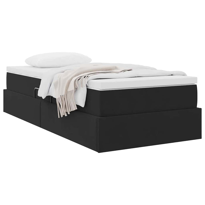 Letto con contenitore e materasso Nero 90 x 200 cm Velluto 3370277