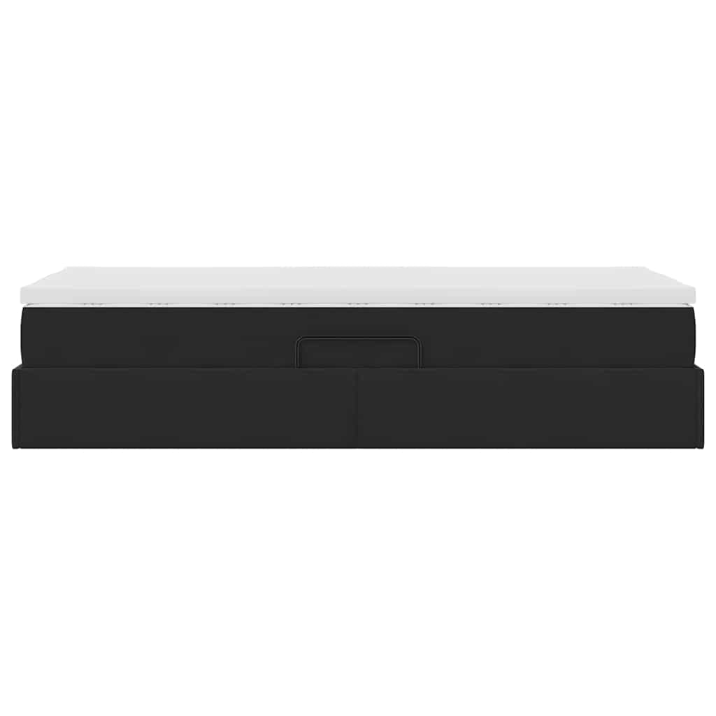 Letto con contenitore e materasso Nero 90 x 200 cm Velluto 3370277