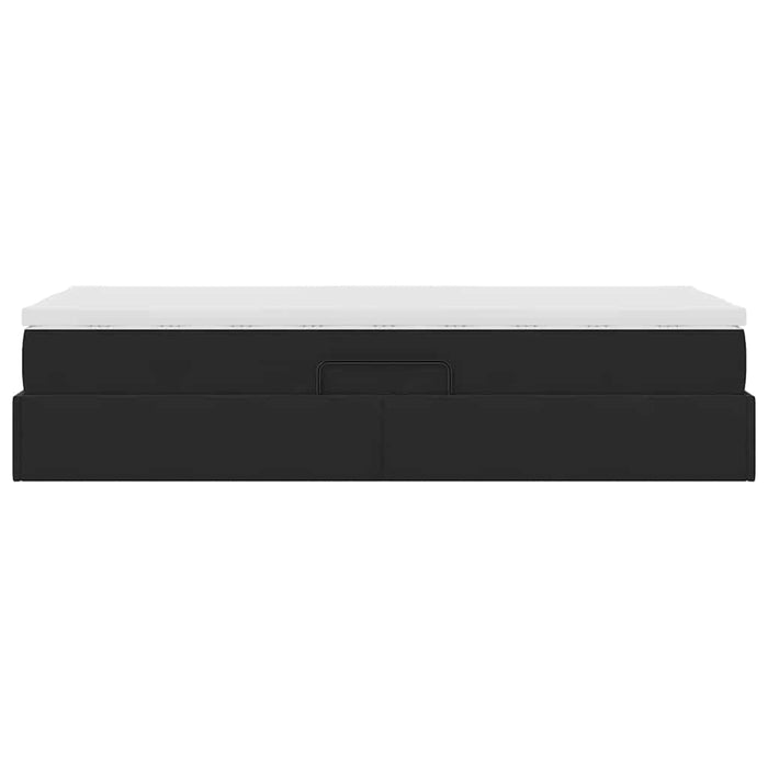 Letto con contenitore e materasso Nero 90 x 200 cm Velluto 3370277