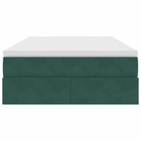 Letto con contenitore e materasso Verde Scuro 120 x 200 cm