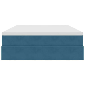 Letto con contenitore e materasso Blu Scuro 140 x 190 cm 3370303