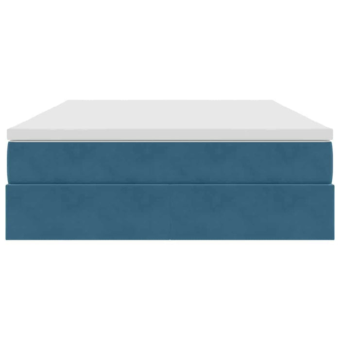 Letto con contenitore e materasso Blu Scuro 140 x 190 cm 3370303