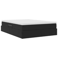 Letto con contenitore e materasso Nero 140 x 200 cm Velluto