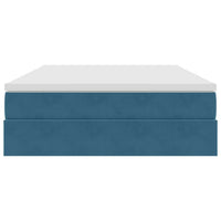 Letto con contenitore e materasso Blu Scuro 140 x 200 cm
