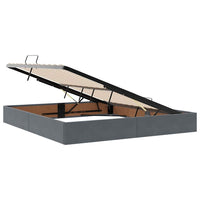 Letto con contenitore e materasso Grigio scuro 160 x 200 cm