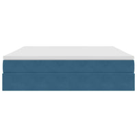 Letto con contenitore e materasso Blu Scuro 160 x 200 cm