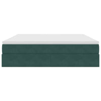 Letto con contenitore e materasso Verde Scuro 180 x 200 cm