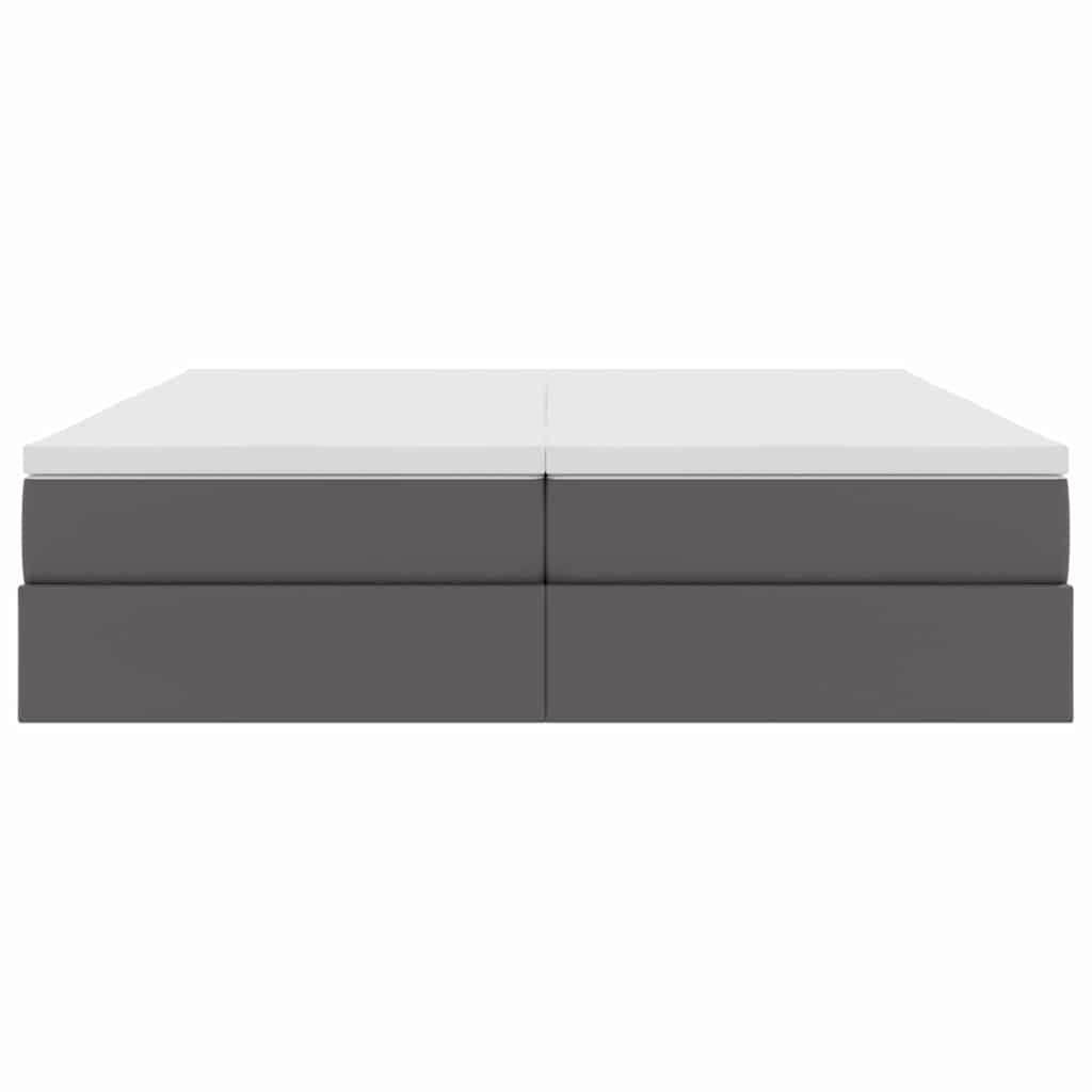 Letto con contenitore e materasso Grigio 180 x 200 cm 3370343