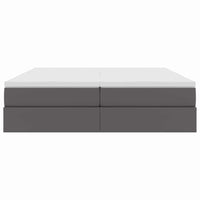 Letto con contenitore e materasso Grigio 180 x 200 cm 3370343