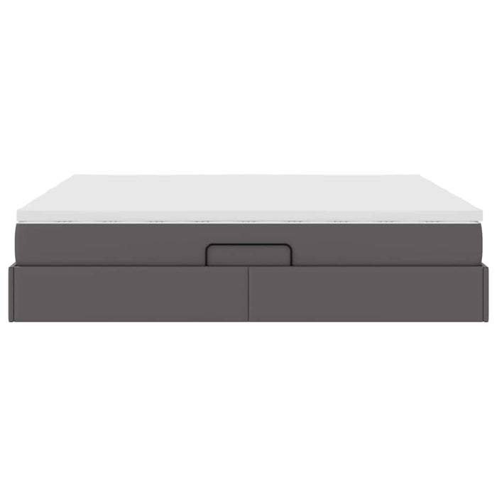 Letto con contenitore e materasso Grigio 180 x 200 cm 3370343