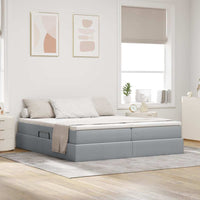 Letto con contenitore e materasso Grigio chiaro 180 x 200 cm 3370349