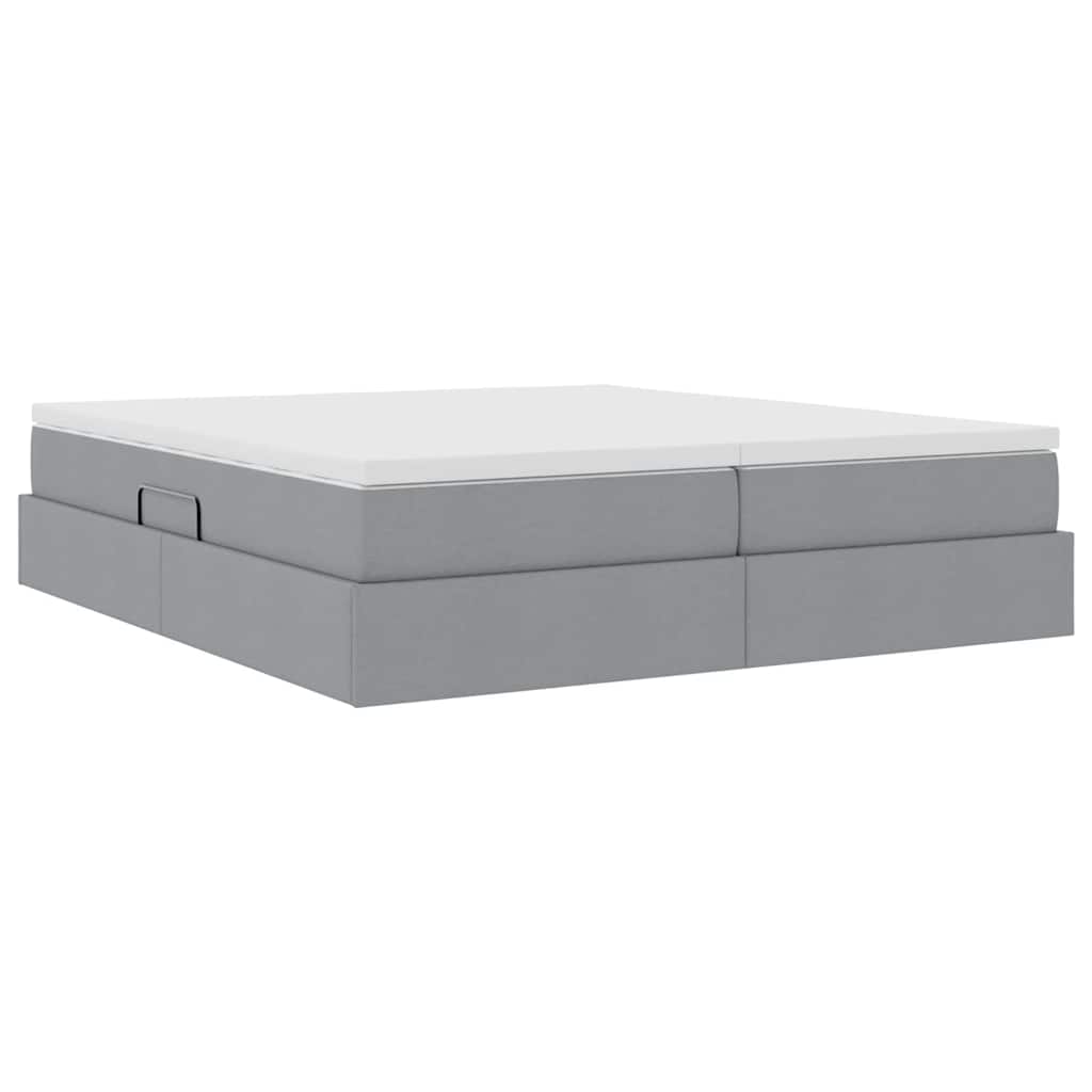 Letto con contenitore e materasso Grigio chiaro 180 x 200 cm 3370349