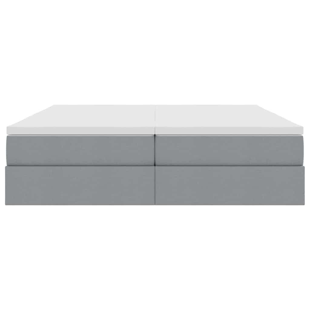 Letto con contenitore e materasso Grigio chiaro 180 x 200 cm 3370349