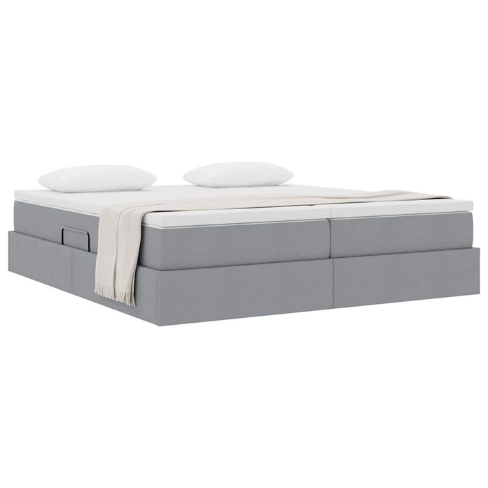 Letto con contenitore e materasso Grigio chiaro 180 x 200 cm 3370349