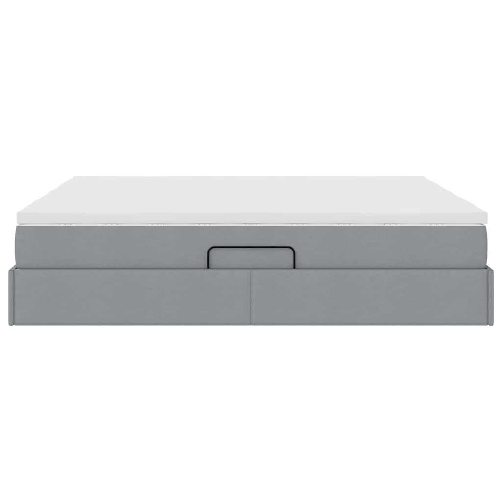 Letto con contenitore e materasso Grigio chiaro 180 x 200 cm 3370349