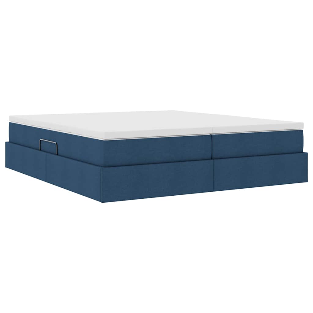 Letto con contenitore e materasso Blu 180 x 200 cm Poliestere 3370354