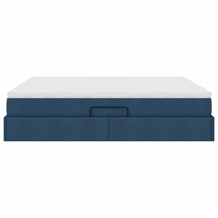 Letto con contenitore e materasso Blu 180 x 200 cm Poliestere 3370354