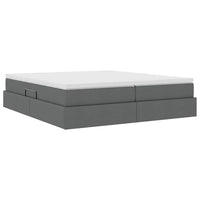 Letto con contenitore e materasso Grigio scuro 200 x 200 cm 3370356