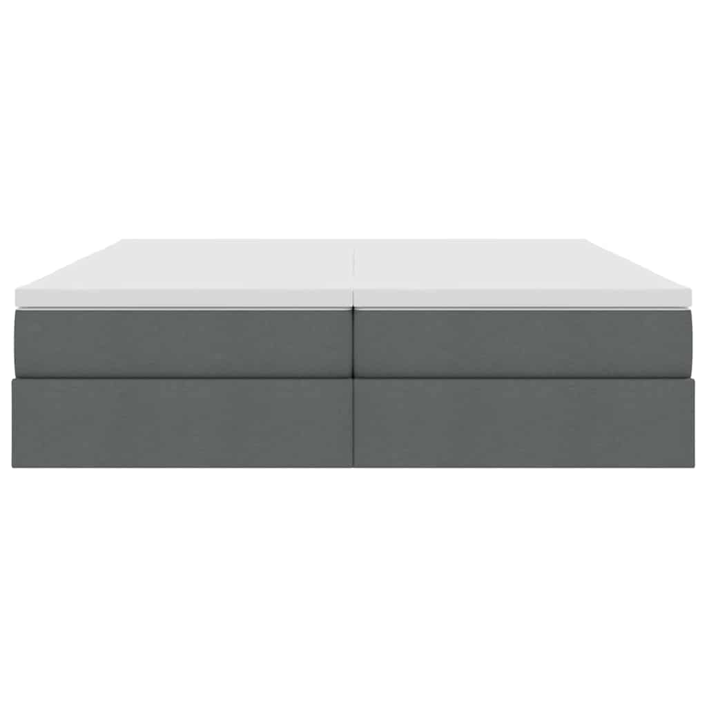 Letto con contenitore e materasso Grigio scuro 200 x 200 cm 3370356