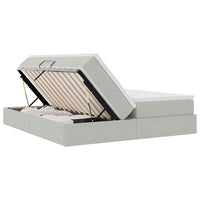 Letto con contenitore e materasso Grigio chiaro 180 x 200 cm 3370361