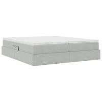 Letto con contenitore e materasso Grigio chiaro 180 x 200 cm 3370361