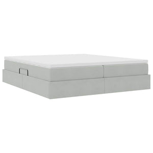 Letto con contenitore e materasso Grigio chiaro 180 x 200 cm 3370361