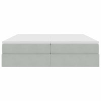 Letto con contenitore e materasso Grigio chiaro 180 x 200 cm 3370361
