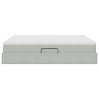 Letto con contenitore e materasso Grigio chiaro 180 x 200 cm 3370361