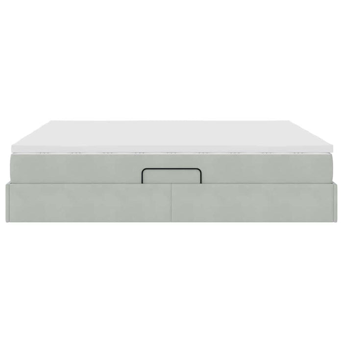 Letto con contenitore e materasso Grigio chiaro 180 x 200 cm 3370361