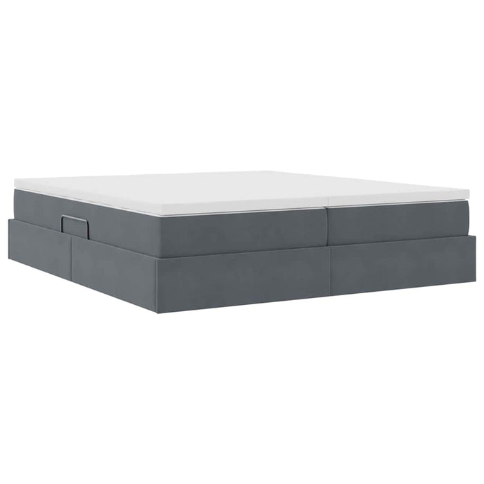 Letto con contenitore e materasso Grigio scuro 180 x 200 cm 3370362