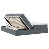 Letto con contenitore e materasso Grigio scuro 180 x 200 cm 3370362