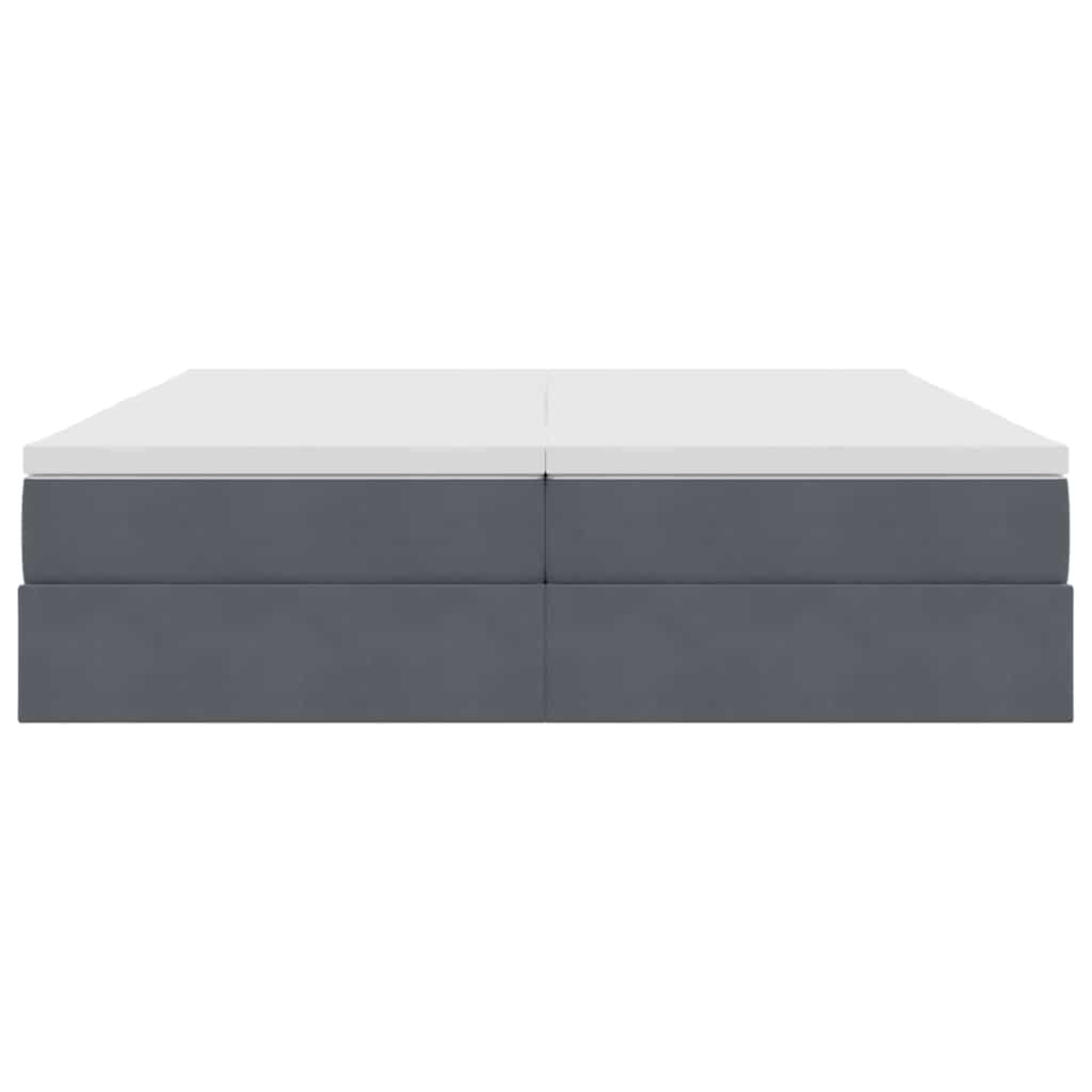 Letto con contenitore e materasso Grigio scuro 180 x 200 cm 3370362