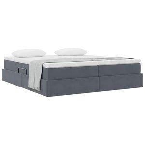 Letto con contenitore e materasso Grigio scuro 180 x 200 cm 3370362
