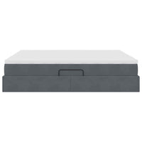 Letto con contenitore e materasso Grigio scuro 180 x 200 cm 3370362