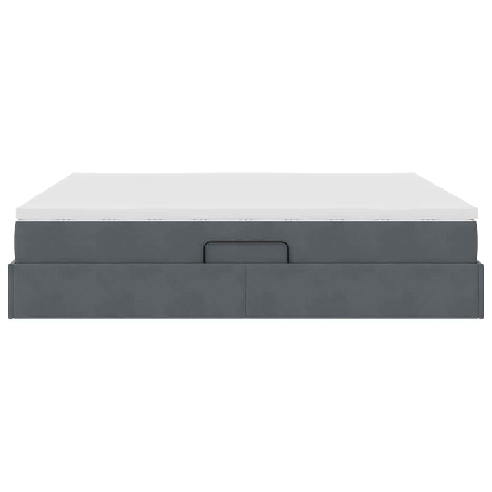 Letto con contenitore e materasso Grigio scuro 180 x 200 cm 3370362