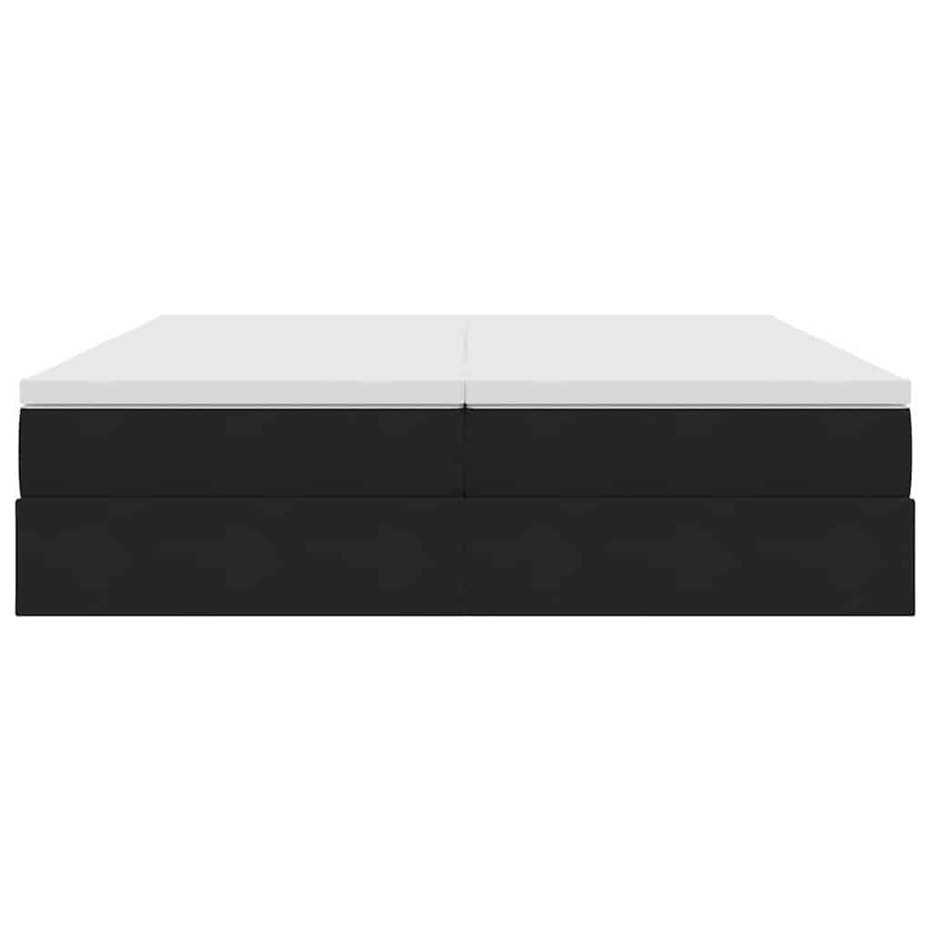 Letto con contenitore e materasso Nero 180 x 200 cm Velluto 3370363