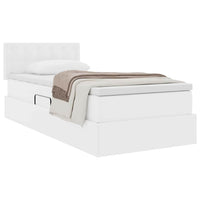 Letto con contenitore e materasso Bianco Puro 90 x 200 cm 3370378