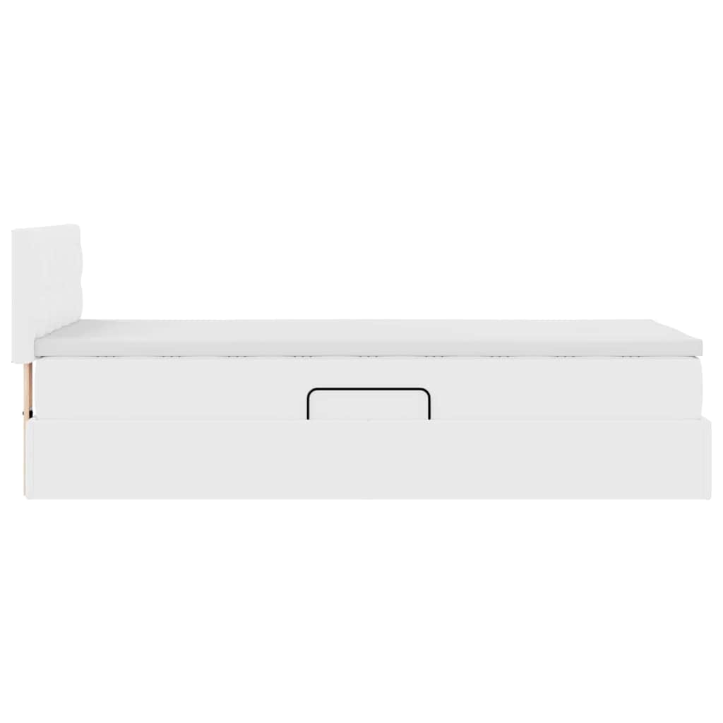 Letto con contenitore e materasso Bianco Puro 90 x 200 cm 3370378