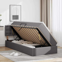 Letto con contenitore e materasso Grigio 90 x 200 cm 3370379