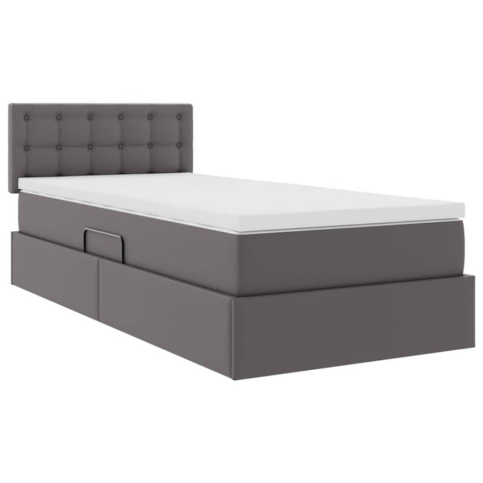 Letto con contenitore e materasso Grigio 90 x 200 cm 3370379