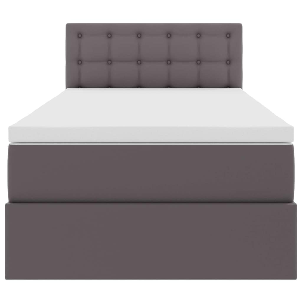 Letto con contenitore e materasso Grigio 90 x 200 cm 3370379