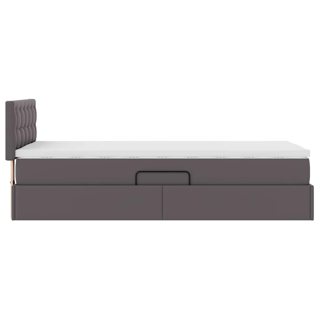 Letto con contenitore e materasso Grigio 90 x 200 cm 3370379