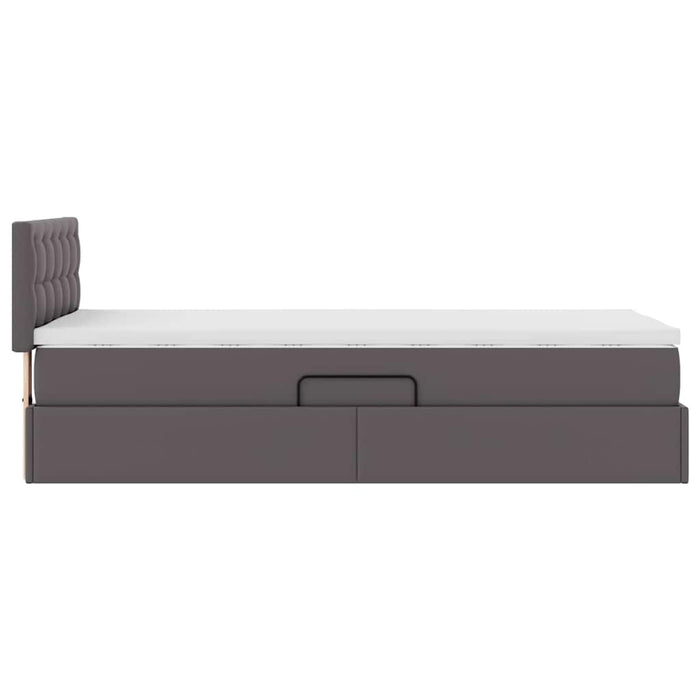 Letto con contenitore e materasso Grigio 90 x 200 cm 3370379