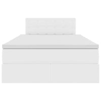 Letto con Contenitore Bianco 120 x 190 cm Pelle Sintetica 3370386