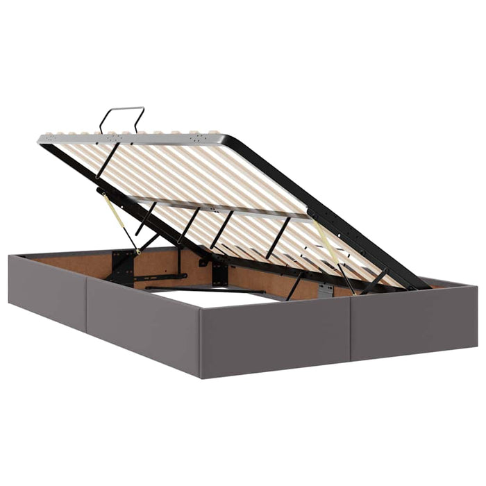 Letto con contenitore e materasso Grigio 120 x 190 cm