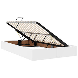 Letto con contenitore e materasso Bianco Puro 120 x 200 cm